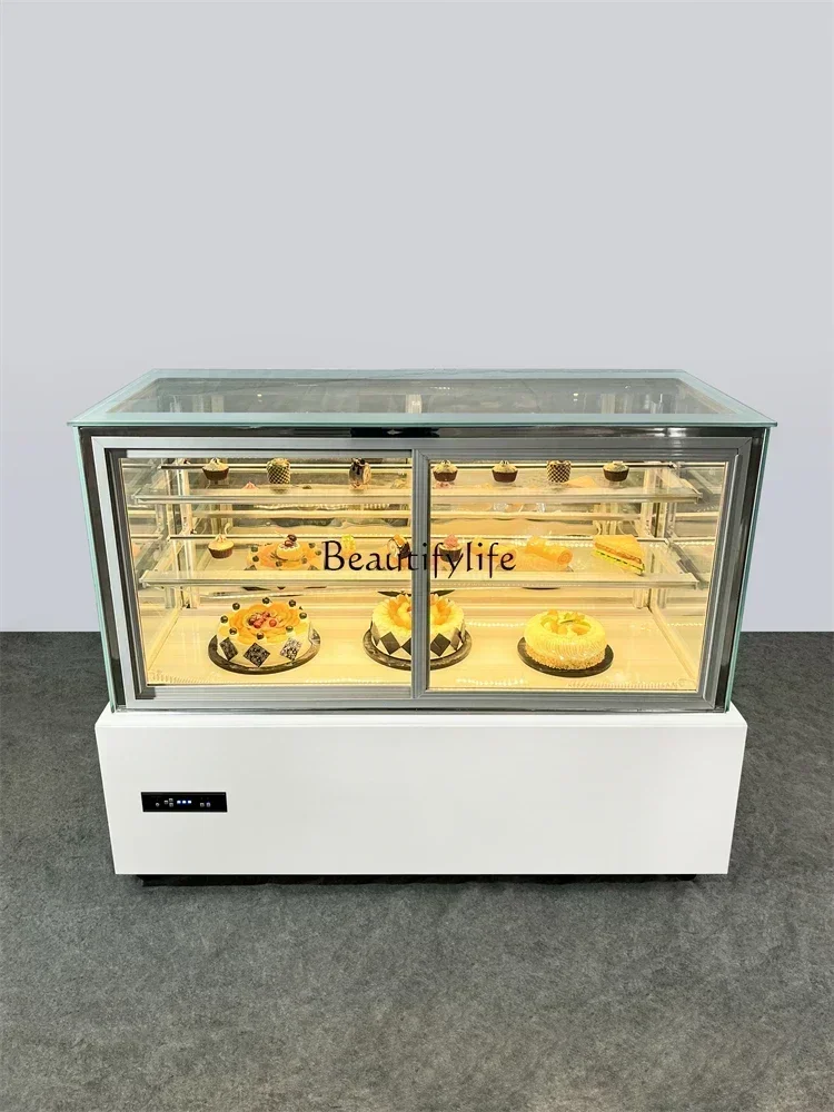 

Right Angle Front Door Cake Counter Refrigerated Display Cabinet Air-Cooled Pastry Dessert Fresh-Keeping