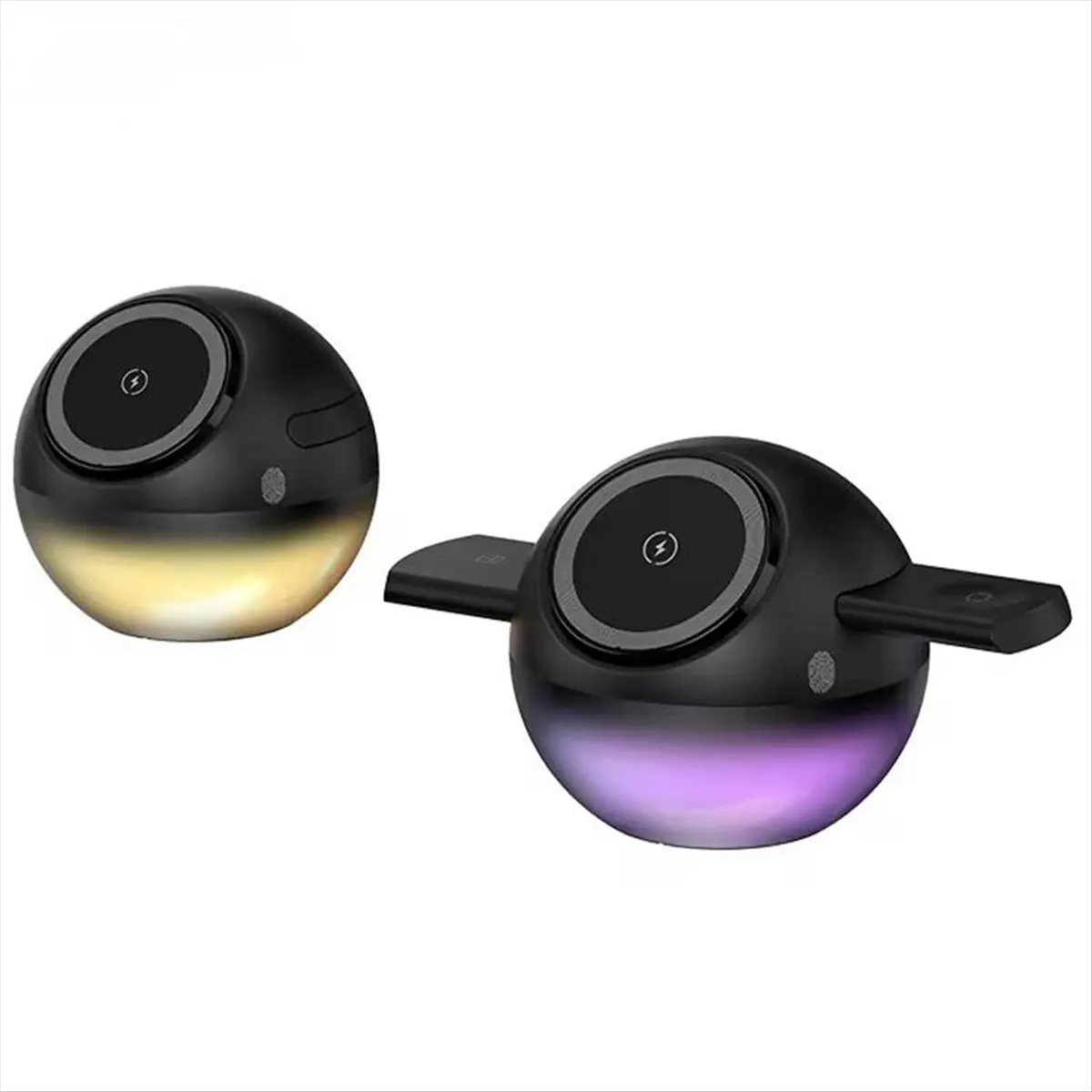 

Настольное магнитное беспроводное зарядное устройство со светодиодной подсветкой, станция быстрой зарядки для сотового телефона, часов, наушников 【A74Z Miuai】