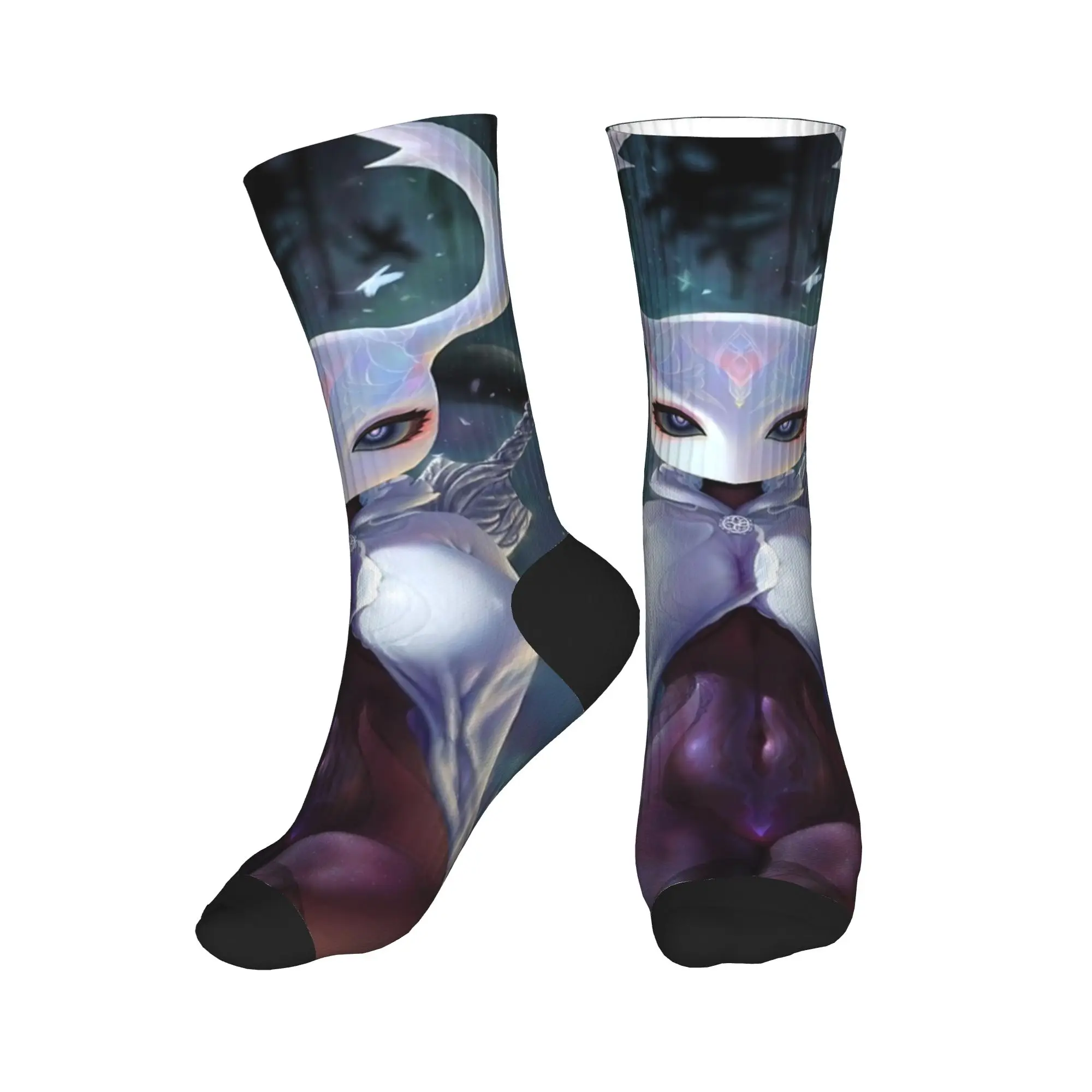 Hornet Hollow Knight Game Moonlit Allure Socks  Anti-Slip Stockings Adults Men Quality Outdoor Socks Autumn Funny Design Socks