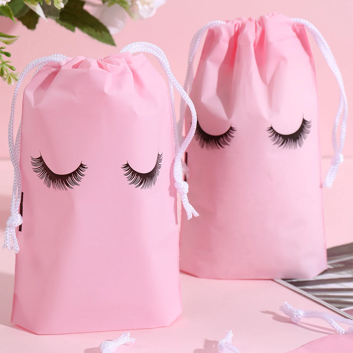 Eyelash Pattern Gift Packing Bags Birthday Party Decorations Kids Girl Birthday Party Supplies Baby Shower Party Favor Candy Bag