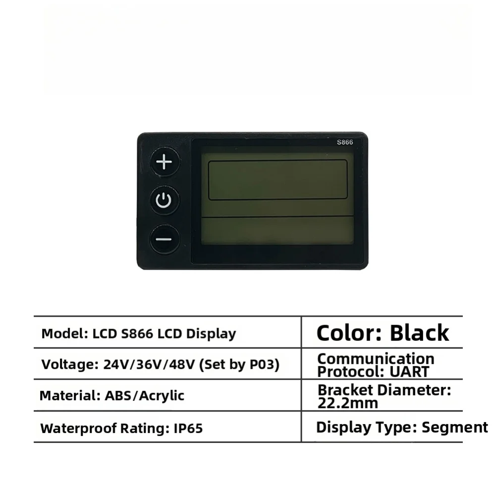 For 24V 36V 48V Systems E-bike Dashboard 24V 36V 48V User LCD Display Screen Fault for code Display Operates In Bad Weather