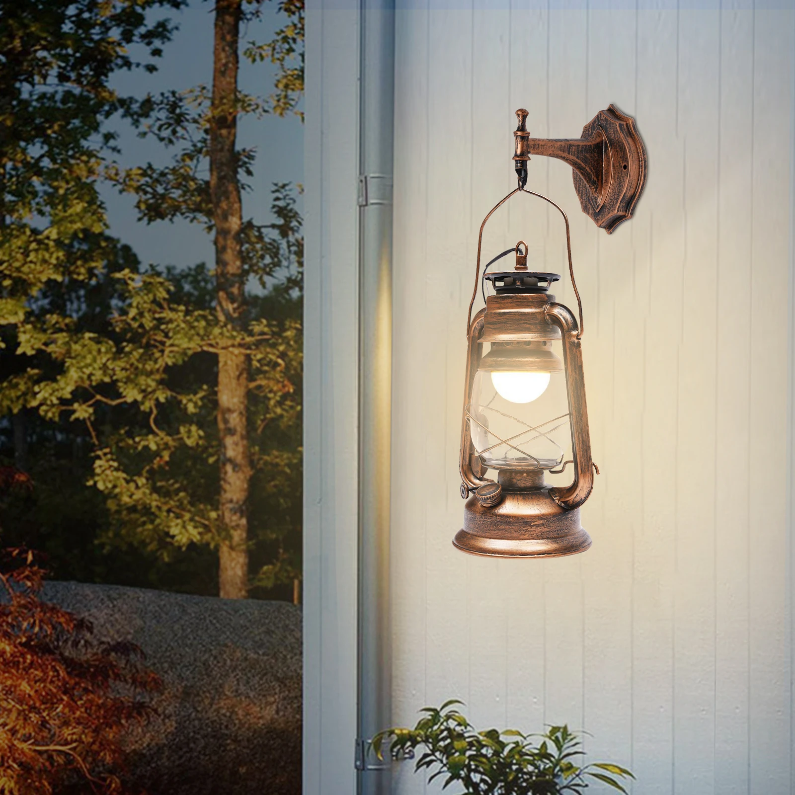 

Vintage Red/Copper Bronze Wall Light Antique Kerosene Lamp Personalized Wall Lamp Loft Bar Rustic Home Decor Lighting Fixture