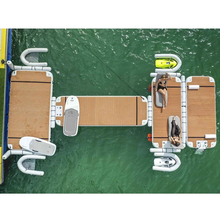The Latest Inflatable Floating Pontoon Dock Cheap Floating Pond Island Water Platform Inflatable Water Floating Platform