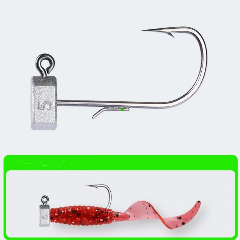 Fishing NED Jig Head Hook Tumbler Roly-Poly Stand Head Mousing Hooks Float Garnelen Soft Bait Fishhook Long Cast Bass Lot 10-teilig – Detail 2