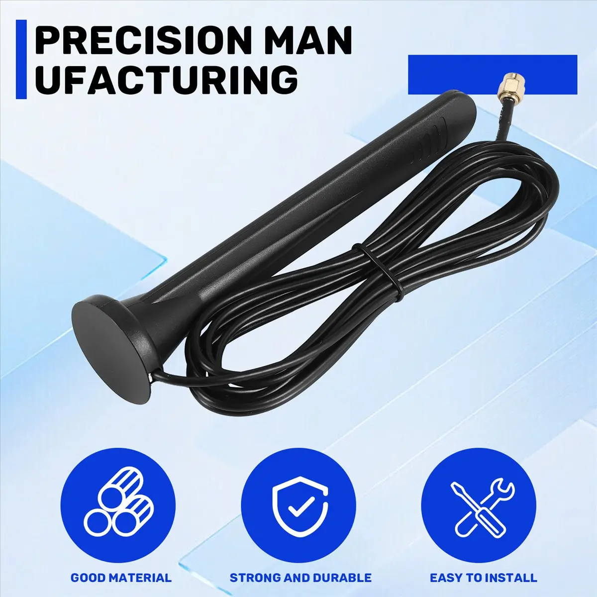 【A75T】 GSM GPRS 3G 4G 5G Antenna Outdoor High Gain 15DBi 600-6000MHz SMA Male Waterproof Magnetic Sucker Antenna for Router