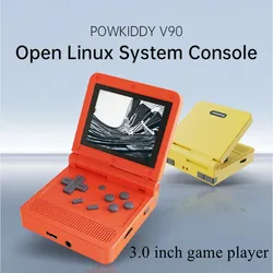 POWKIDDY V90 3.0 inch IPS Screen Open Source Game Console 64GB Mini Pocket Retro Handheld Video Games Consoles Player Gaming Box