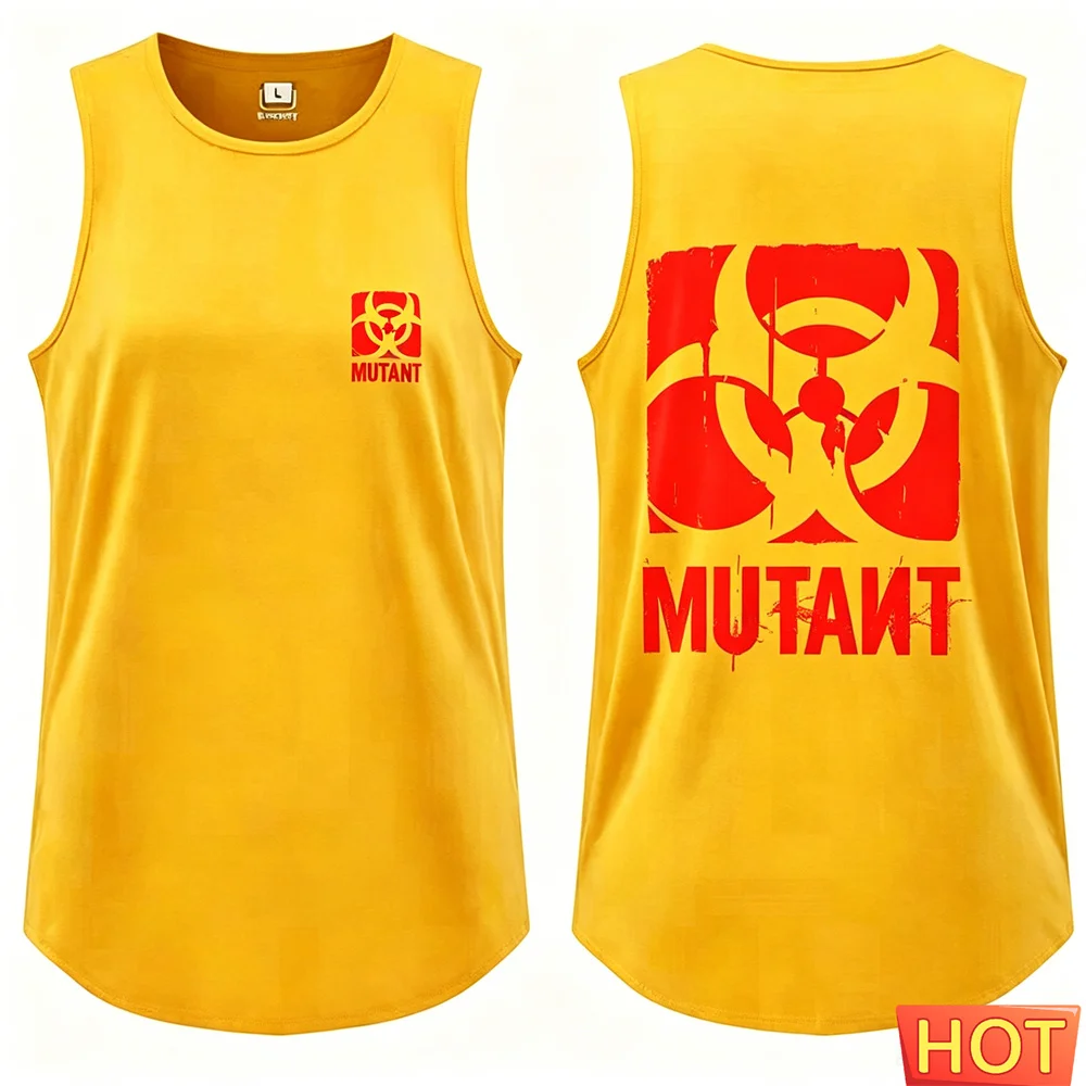 Camiseta sin mangas para gimnasio, camisetas y camisetas sin mangas de verano para hombre, versión holgada, deportiva, informal, chaleco deportivo de poliéster 3D.