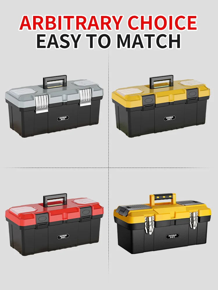 Portable Tool Box Large Storage For Tools Components Woodworker Plastic tool box Hand Tool Storage