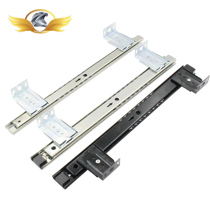 Under Desk Keyboard Tray Pull Out Holder Sliding Rails Computer Home Office Student Dormitory