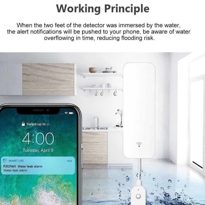Home Safety Water Overflows Sensoring with Remote Monitoring for Elderly Baby Pet