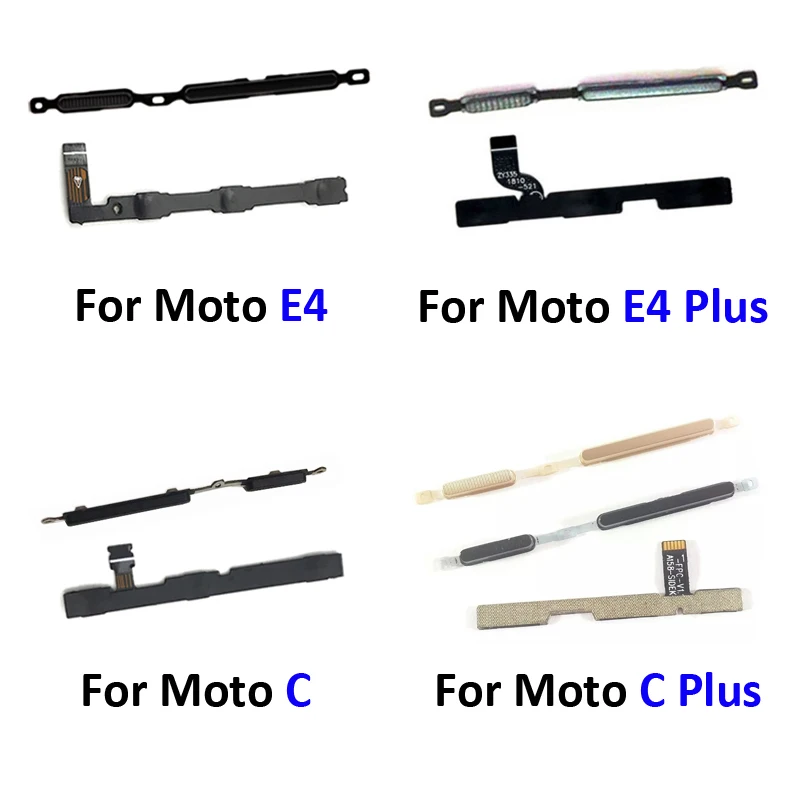 For Motolora Moto C E4 Plus Phone Compatible New Power Volume Button On Off Key Flex Cable Part