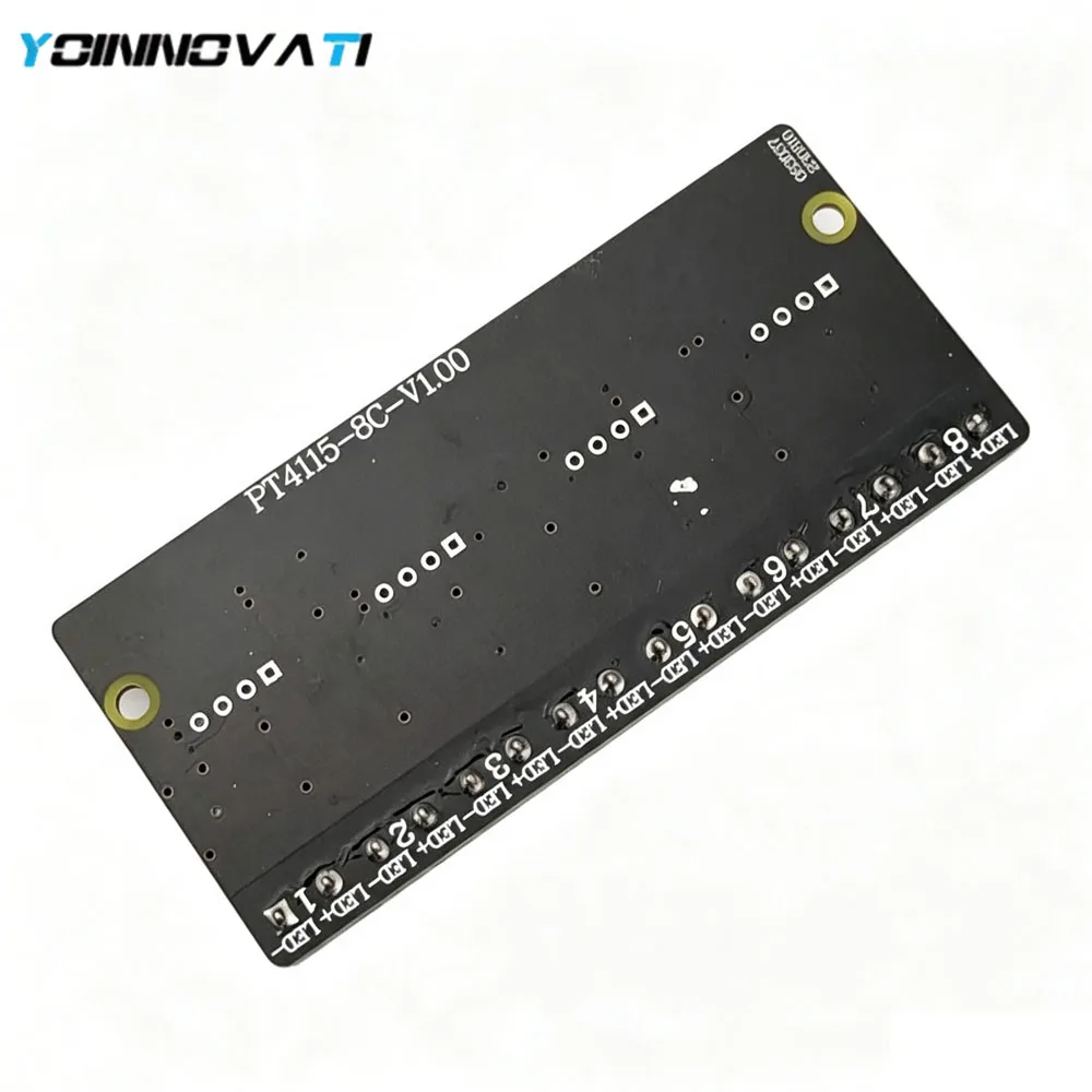 YT PT4115 8-Channel LED Driver Module, 1-10S Constant Current, Adjustable Current Output, Ideal for LED Strips & Arrays
