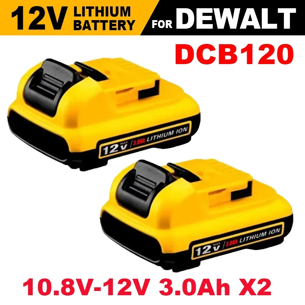 

3.0Ah 10.8V 12V Max Lithium Ion Battery Replacement for DeWalt DCB120 DCB123 DCB122 DCB127 DCB124 DCB121 Rechargeable Batteries