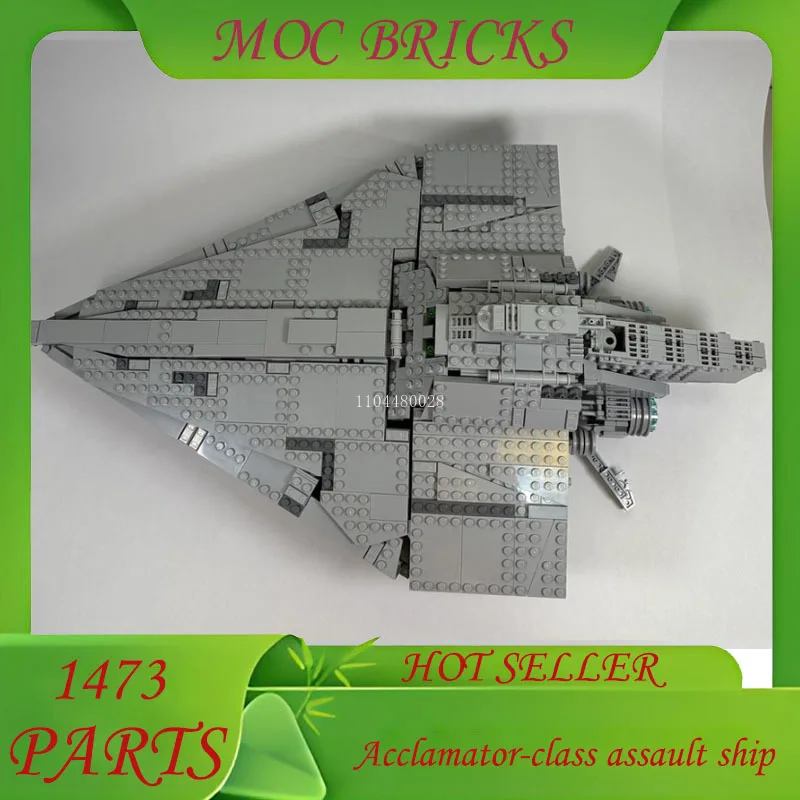 تخصيص 1473 أجزاء سفينة الفضاء سلسلة Acclamator-class Assault Ship MOC War نموذج لتقوم بها بنفسك تجميعها سفينة حربية اللبنات هدية