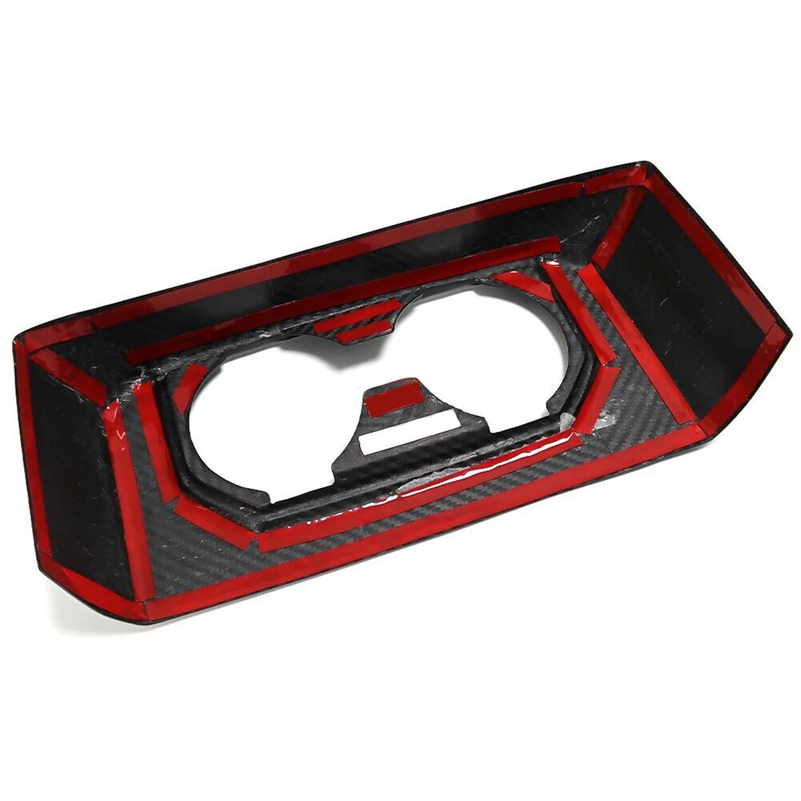 Carbon Fiber Rear Seat Water Cup Holder Cover Trim For Ford F150 F-150 2015-2020