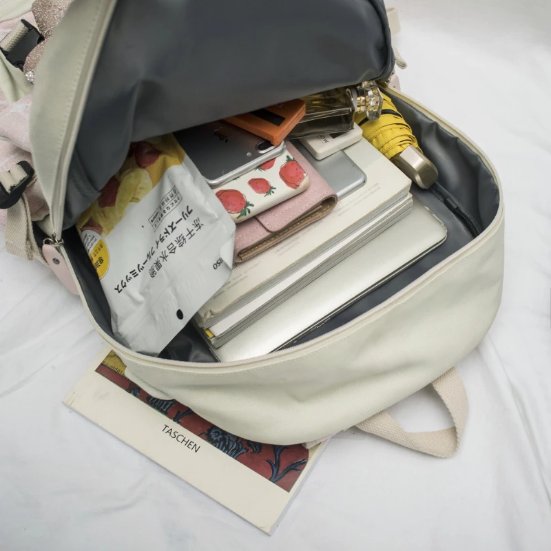 Женская парусиновая школьная сумка, дорожная сумка, большая вместительная школьная сумка для школьников, рюкзак для школьников младших классов