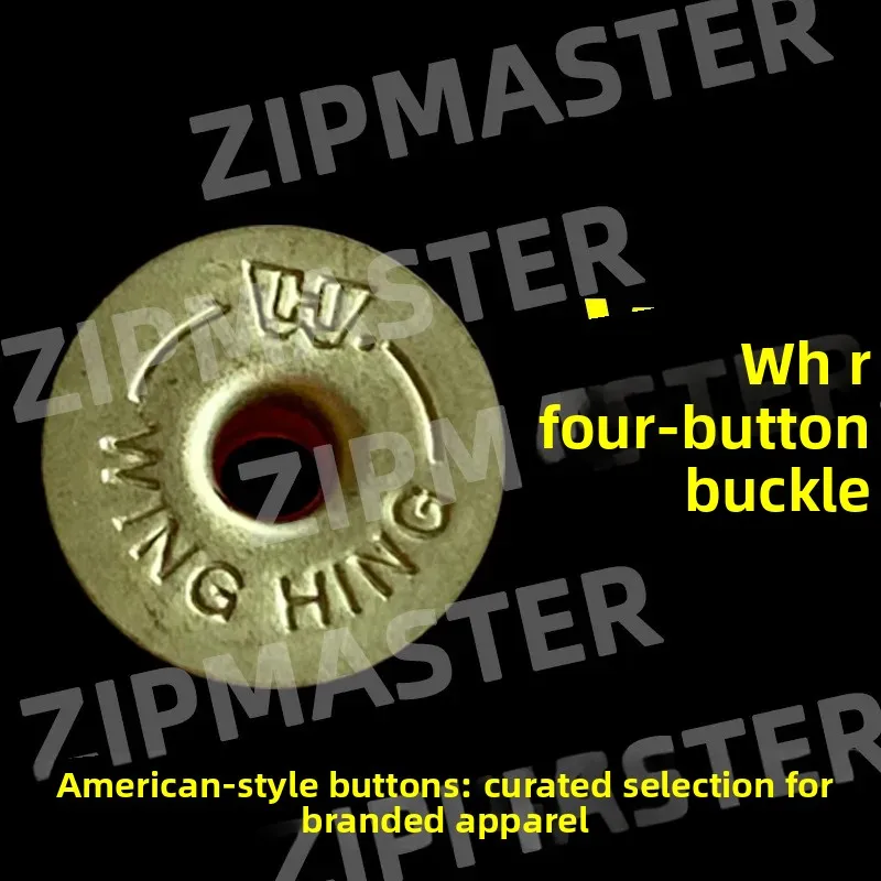 100 Sets, Genuine WH Four-in-one Buckle, Metal Four-in-one Buckle, Large White Sewing Button,