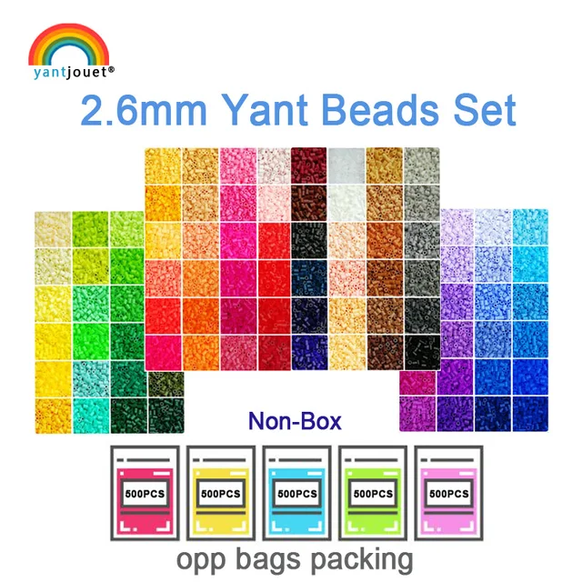 Yantjouet 2.6mm koraliki zestaw 24 48 72 kolor/zestaw dla dziecka Hama koraliki Perler koraliki Diy puzzle wysokiej jakości ręcznie prezent zabawki dla dzieci