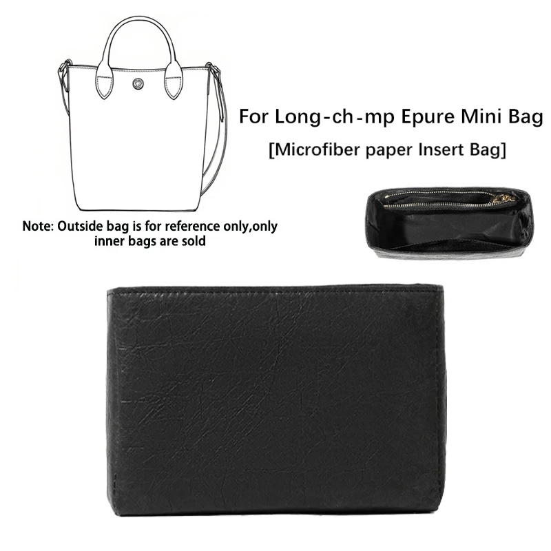 EverToner Organizer Insert For Long-ch-mp Epure Mini Bag Storage Bag Insert Handbag Liner Shaper Bags Accessories