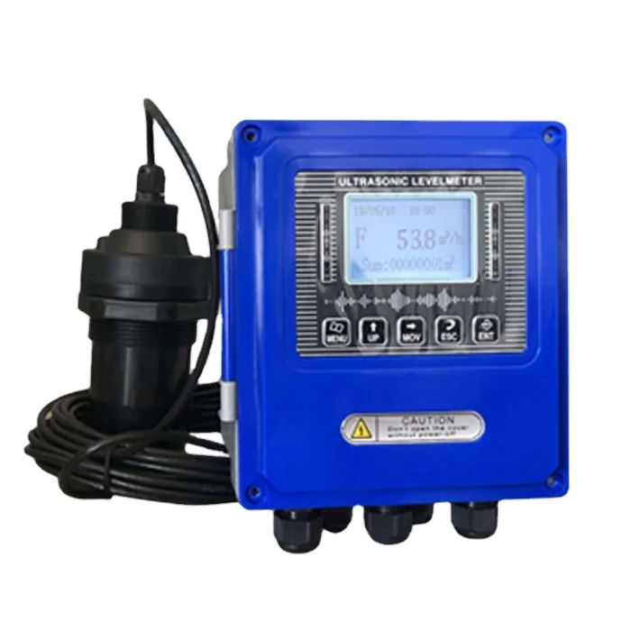 4 20ma Rs485 Open Kanaal Ultrasone Flowmeter Flowmeter Zender Sensor Voor Riolering Water Wall Mount Split Type