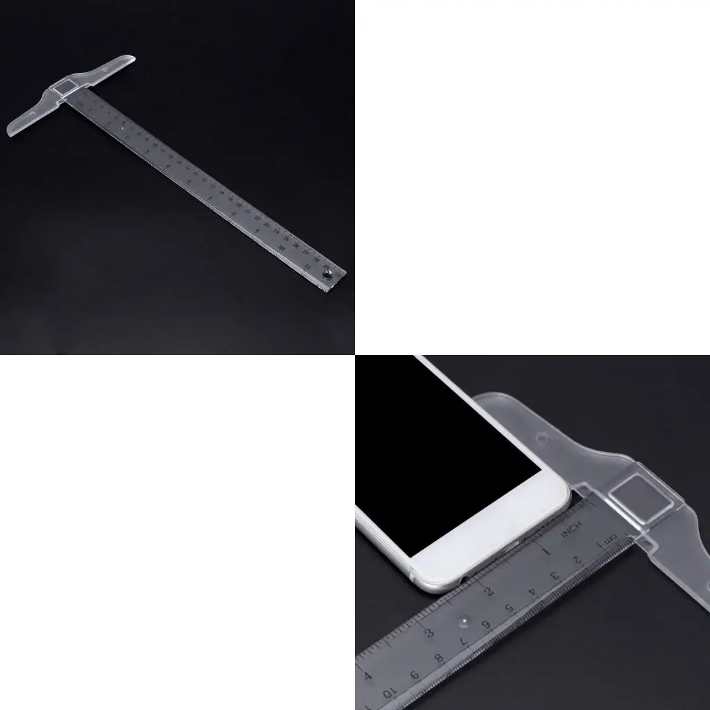 

Инструмент для деревообработки, квадратная линейка Т-образной формы, 30 см, Т-образная линейка, прозрачная мерная мера, прямой