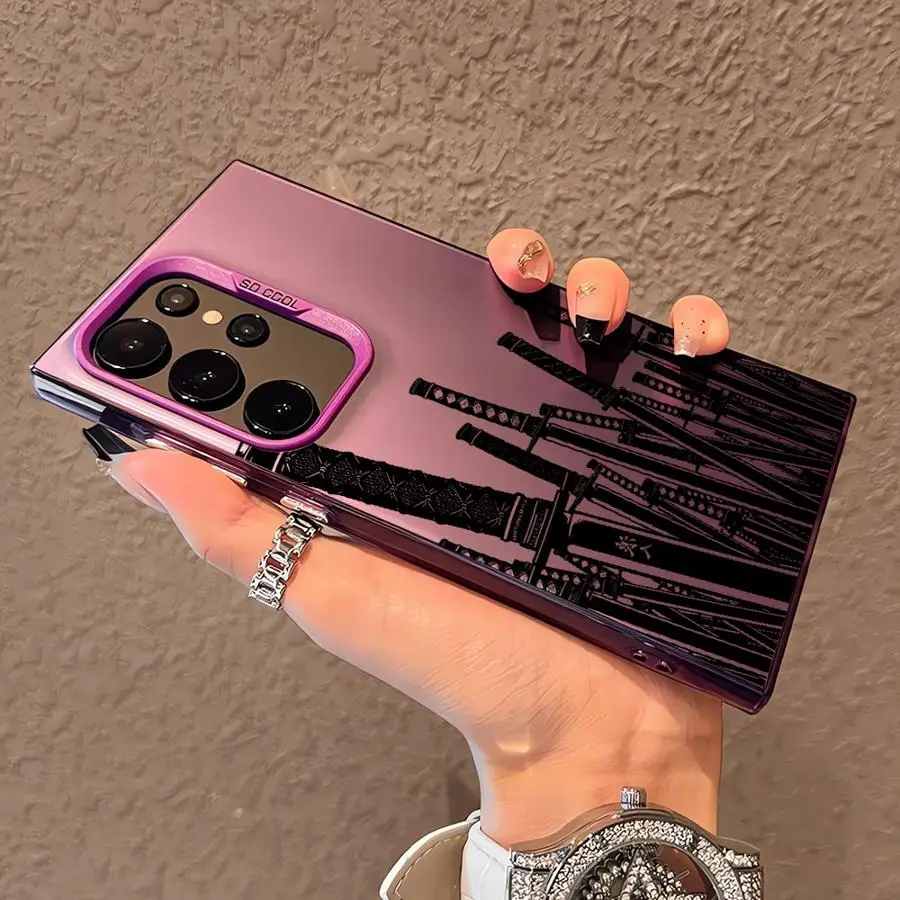 حافظة لهاتف سامسونج جالاكسي نوت 20 الترا S21 S25 S23 S20 FE S24 FE S22 Ultra S24Ultra S25Plus تشكيل سيف كاتانا #3