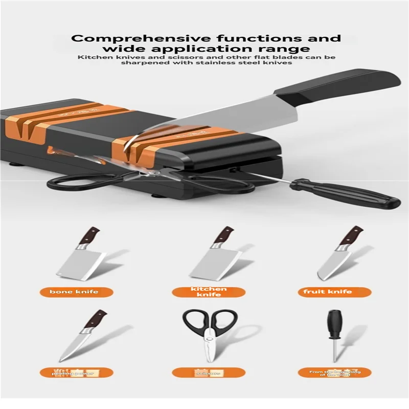 Home kitchen electric knife sharpener, scissors, automatic knife sharpener with 5 slots