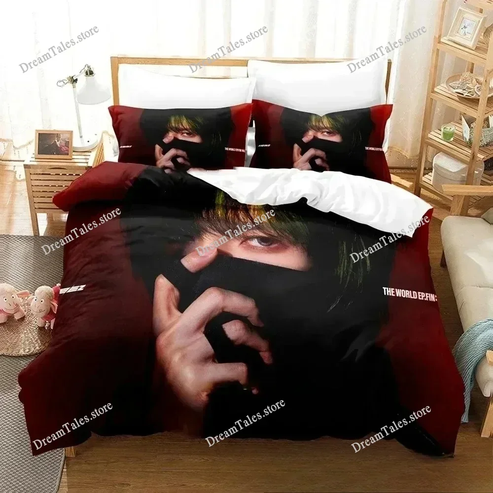 The World Ep.fin Will ATEEZ Bedding Set Duvet Cover Bed Set Quilt Cover Pillowcase Comforter King Queen Size Boys Adult Bedding3