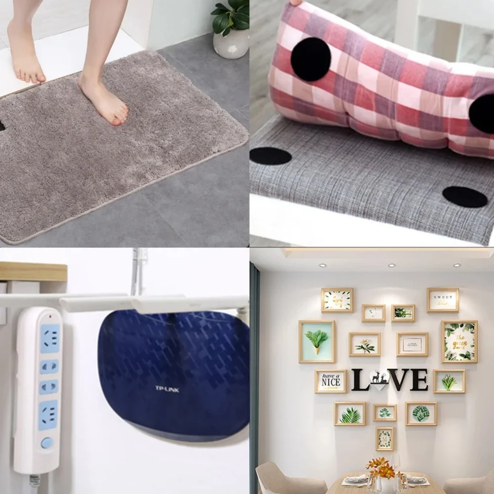 Self Adhesive Hook Loop Tape Slip Resistant Patch for Bed Sheet Mattress Cushion Blanket Fixing Fastener Waterproof Sticky Dot