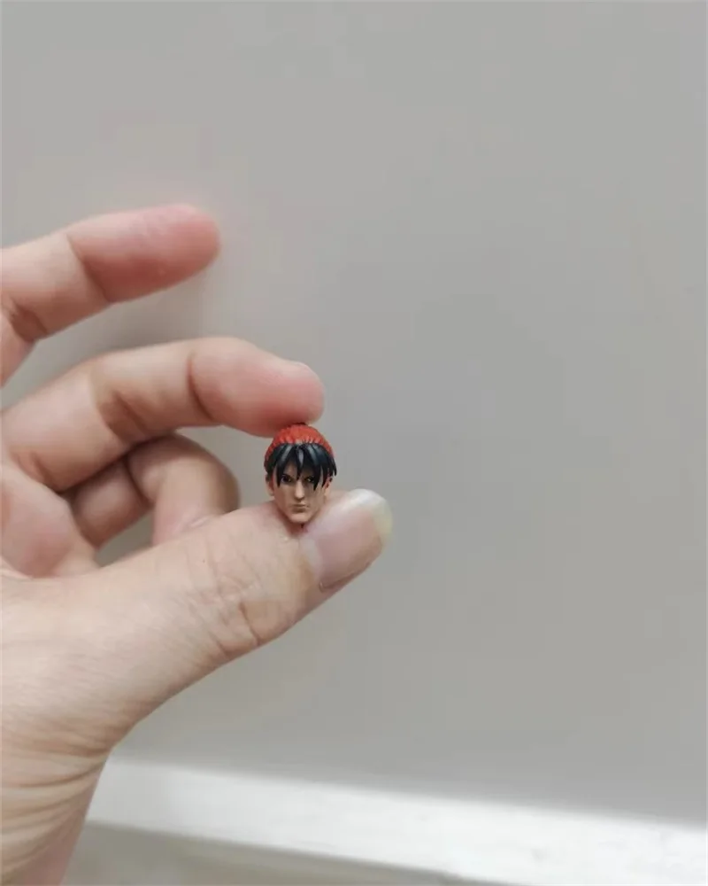 Accesorios de soldado masculino pequeño, escultura de cabeza Jin Kazama, modelo de juguete apto para cuerpo de figuras de acción de 3,75 pulgadas, 1/18