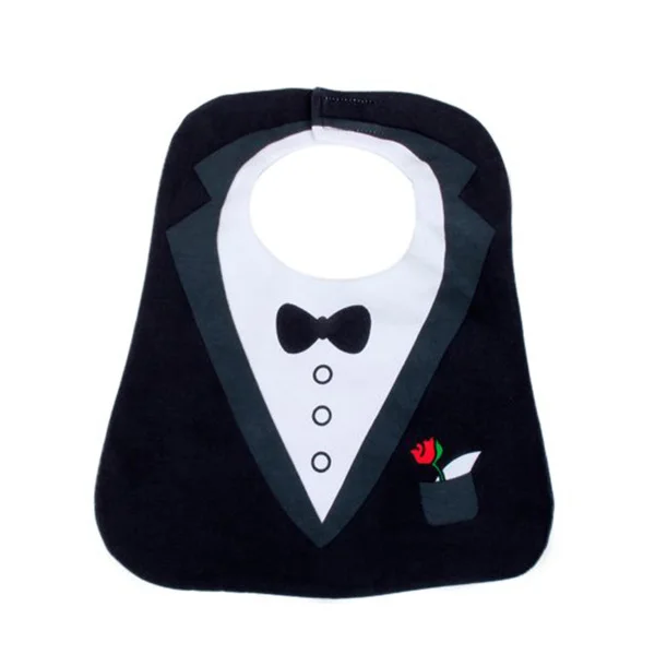 Waterproof Baby Bibs 112x75 Inches Black Cotton Front Layer Middle Class Toddler Boys Girls Saliva Towel Eating Drinking