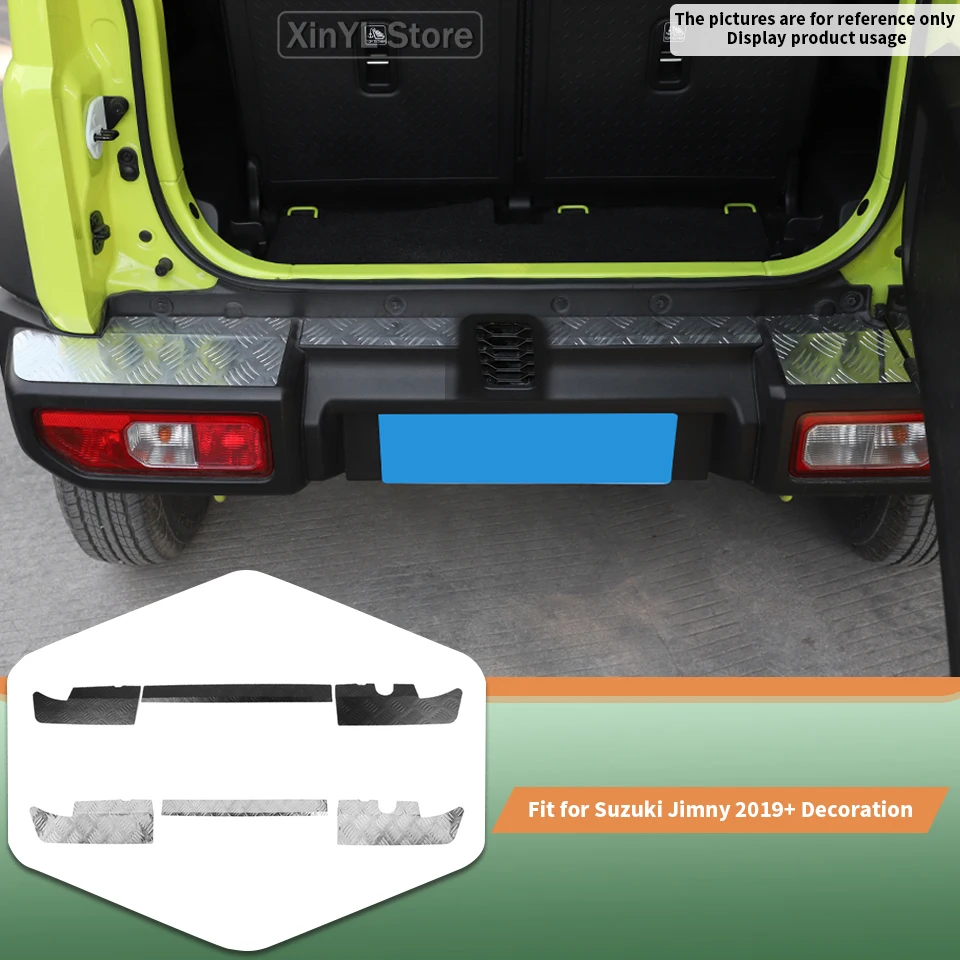 Aluminum Car Rear Bumper Protective Guard Cover for Suzuki Jimny JB64 JB74 2/4Door 2019 Up  Exterior Accessories