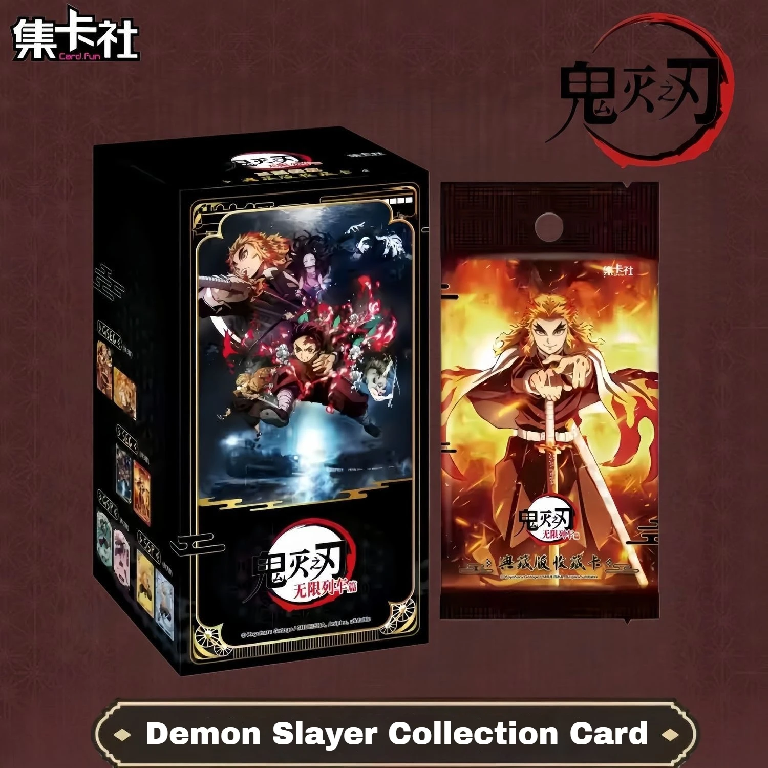

Официальные коллекционные карточки Card Fun по аниме Demon Slayer: Kimetsu No Yaiba Infinite Train, случайный набор с Танджиро, бумажные карточки, игрушка-подарок для студентов