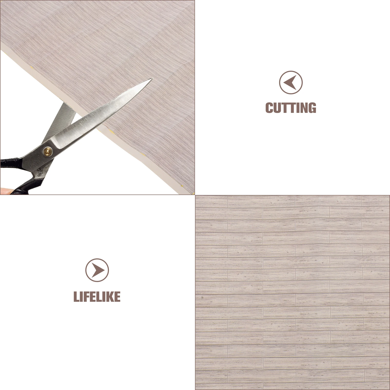 Realistische vloersimulatie Huisaccessoires Vloeren Huis Decoratieve mini-vloerplanken Sjabloon Tegels Accessoires