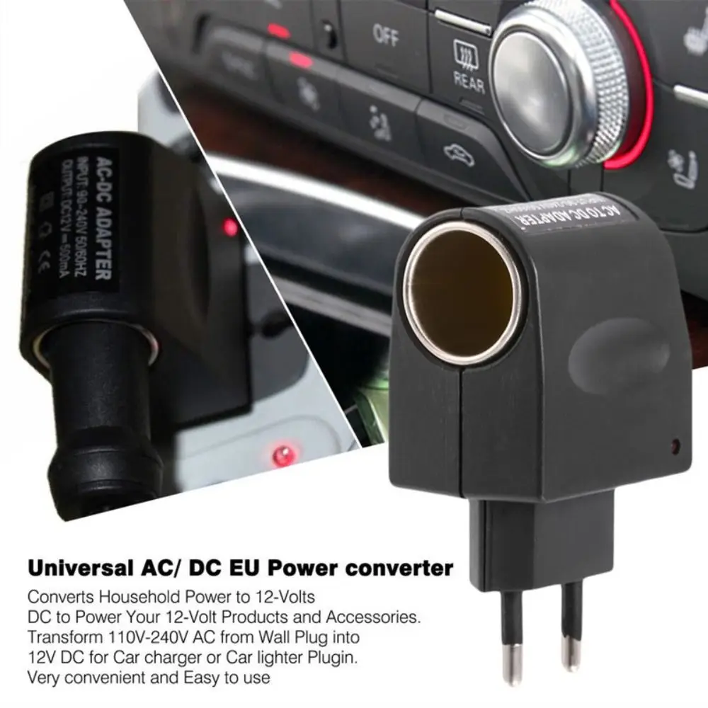 NEW 110V-240V to 12V AC/DC Converter EU/US Plug Universal Car Power Socket Adapter Vehicle Power Inverter Auto Electronics