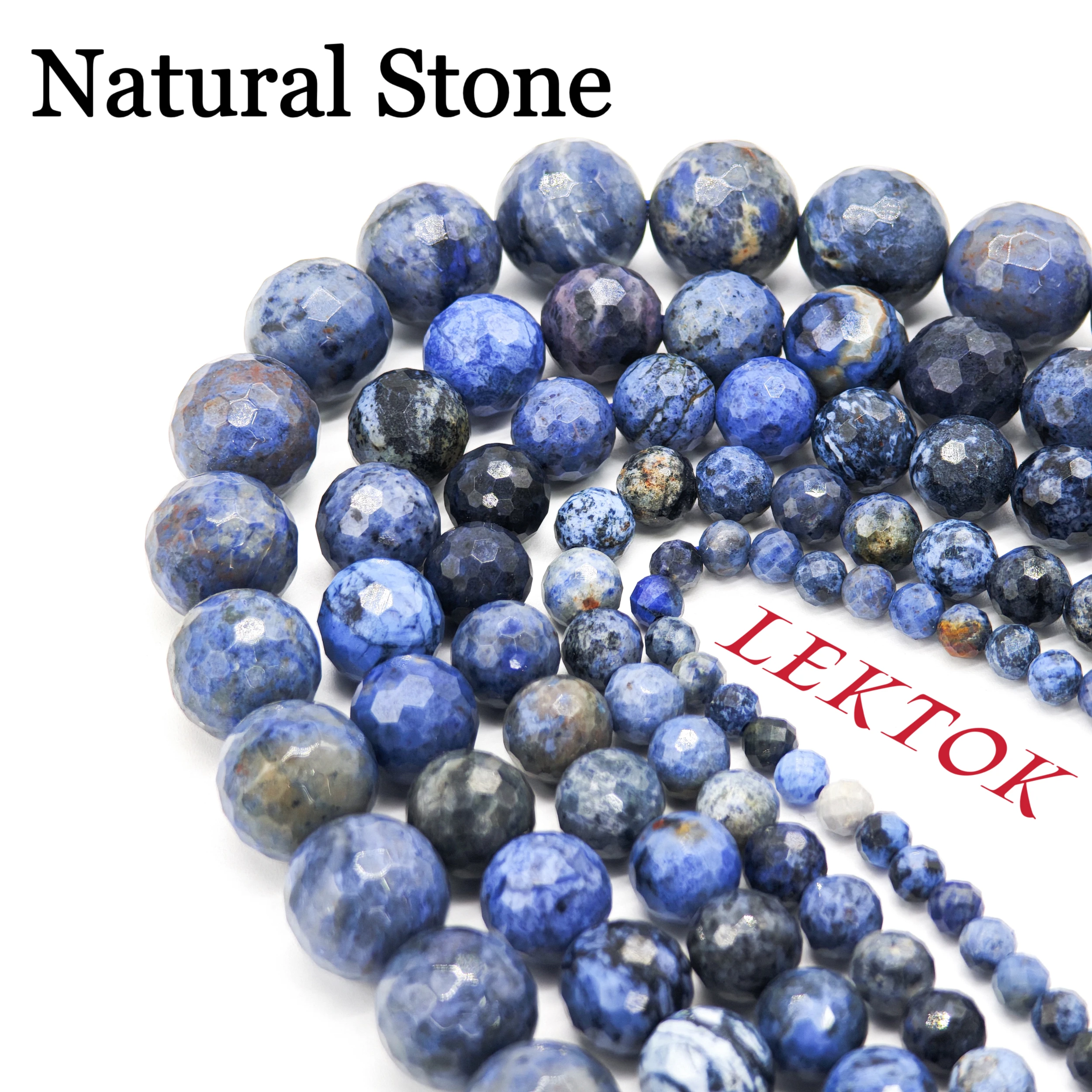 

4/6/8/10mm High-Quality Dumortierite (Blue Stone), a crystal natural stone. With stylish faceted round beads for DIY jewelry. Ch