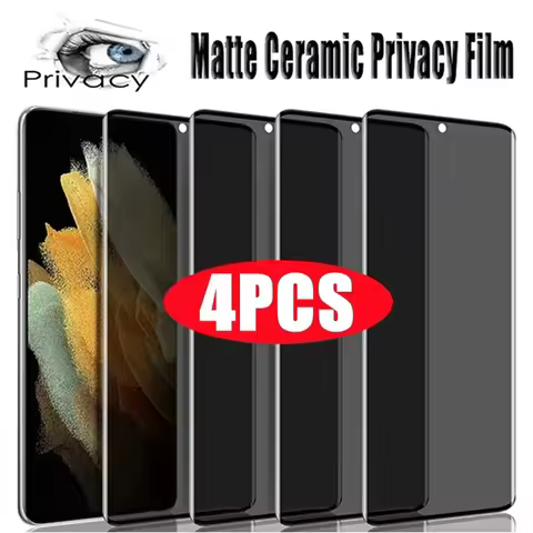 4Pcs Matte Ceramic Privacy Screen Protector For Samsung S23 S21 S22 S24 S20 FE S10 Plus Galaxy Note 20 Ultra Anti-Spy Film