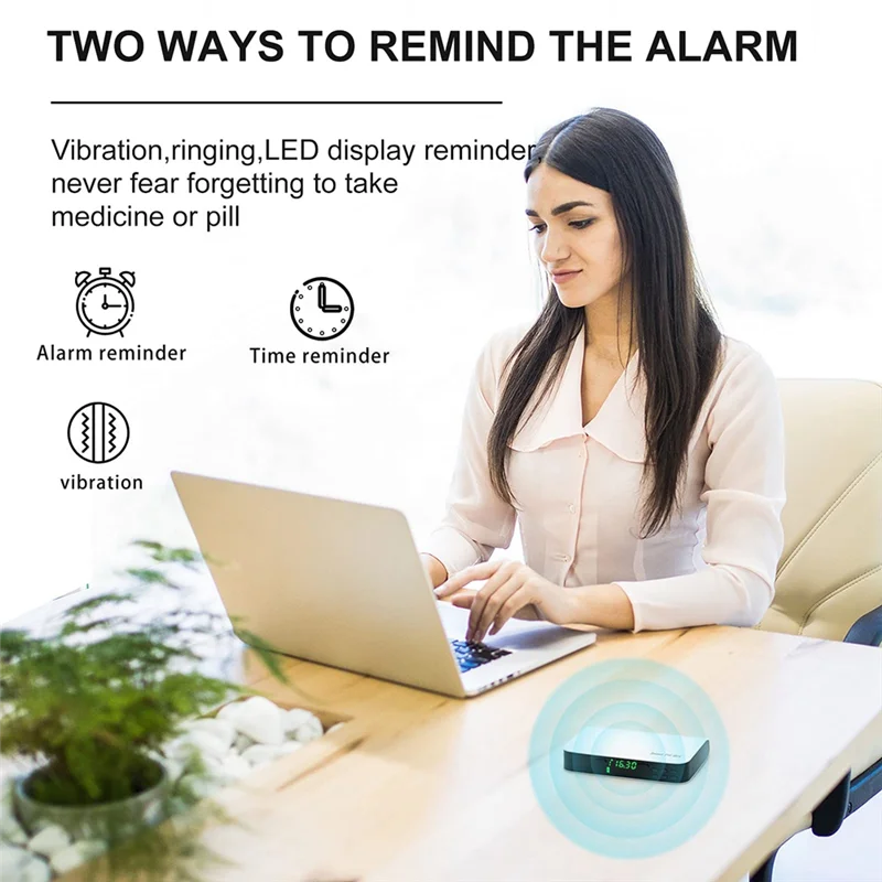 1 PCS Smart Pille Dispenser Medizin Pille Box Organizer Für Lagerung Organizer Container Für Pillen Box (Weiß)-N33R