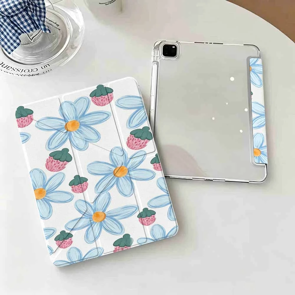 Trending Daisy Berry For IPad Mini Air Pro 13 12.9 11 10.9 10.5 10.2 9.7 8.3 7.9 inch 5 6 7 8 th Pen Slot Tablet Case