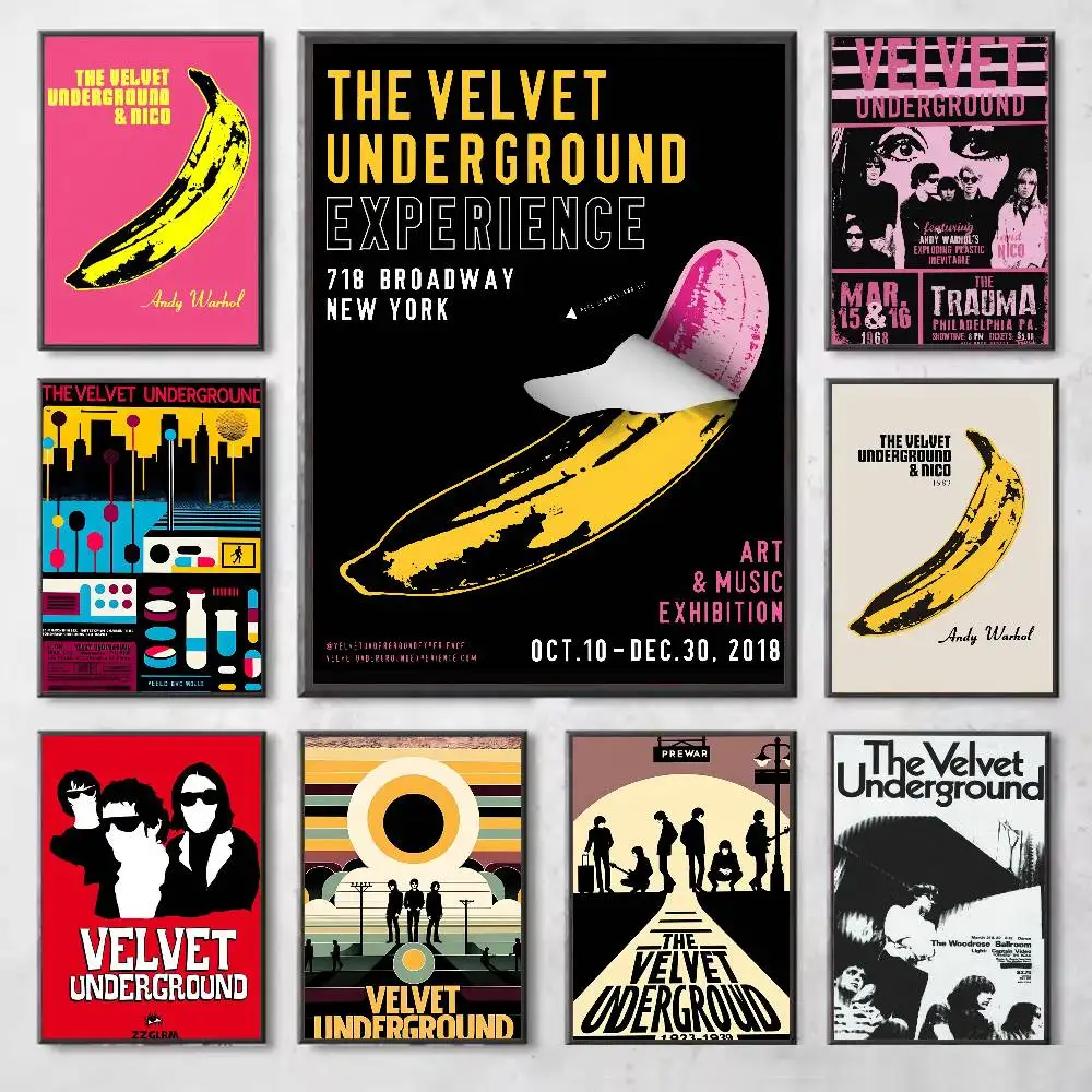 Band The V-образный бархат U-подземный постер галерея принты самоклеящиеся домашний декор украшения настенные наклейки наклейка для гостиной