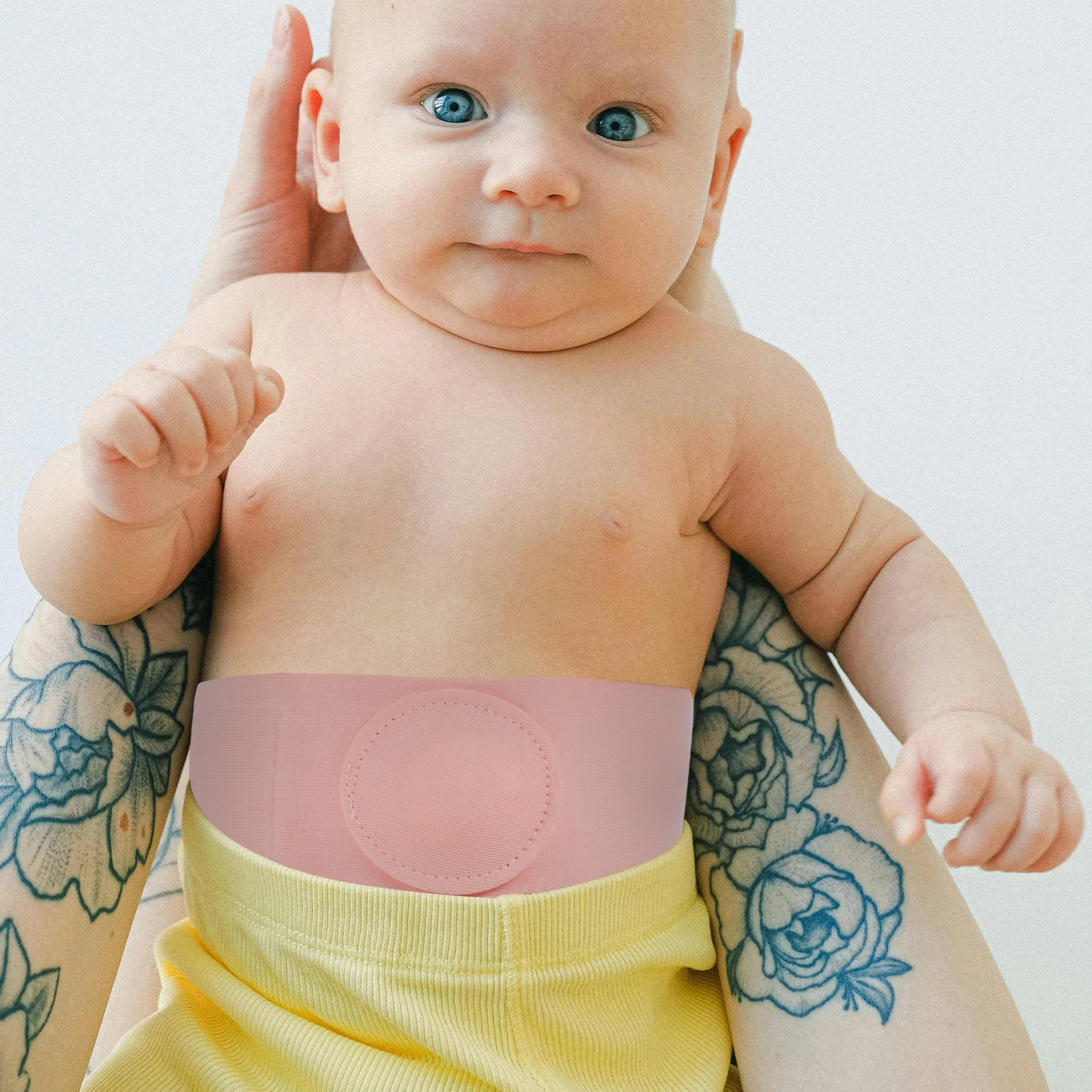 

2 Pcs Umbilical Hernia Newborn Belly Belt Medical Navel Band for Pink Toddler