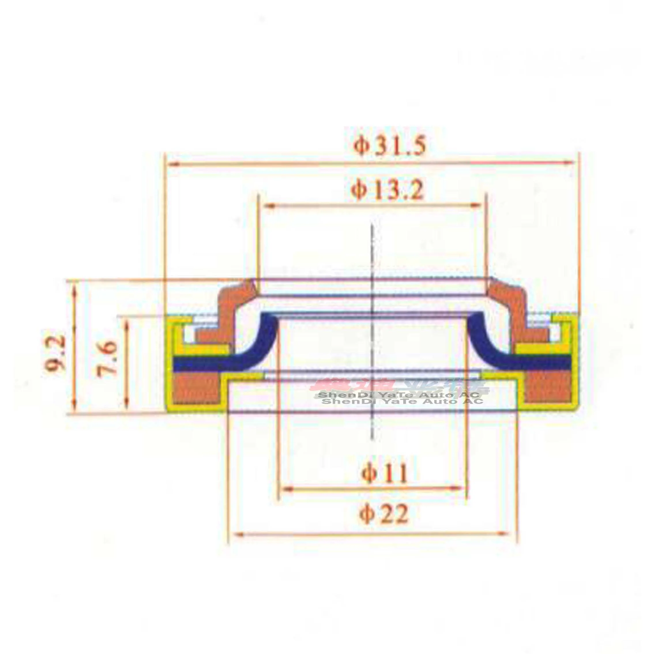 Auto A/C Compressor Shaft Seal Stamps Oil Seal Gasket for Chevrolet GM DA6 HR6 V5 R4 Double Lips Seal Repair Parts