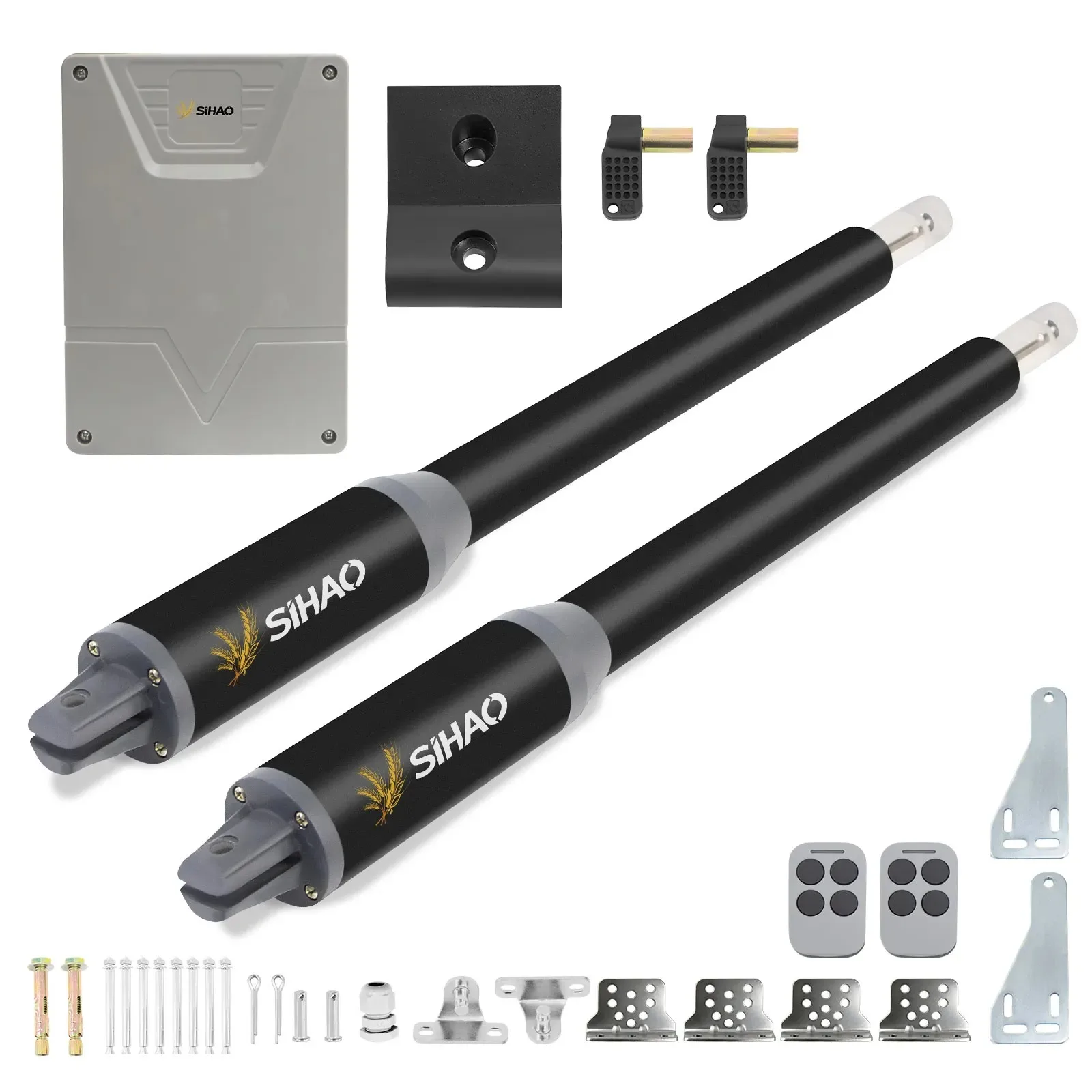 

Электрический привод для распашных ворот Sihao, 24В DC, высокая безопасность, с 2 пультами ДУ, для отелей и дома, до 150 кг