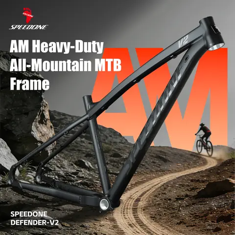 SPEEDONE DEFENDER-V2 Mountain Bike Frame 29er Full Internal Routing Boost 12x148mm Hardtail MTB Frame AM Disc Brake