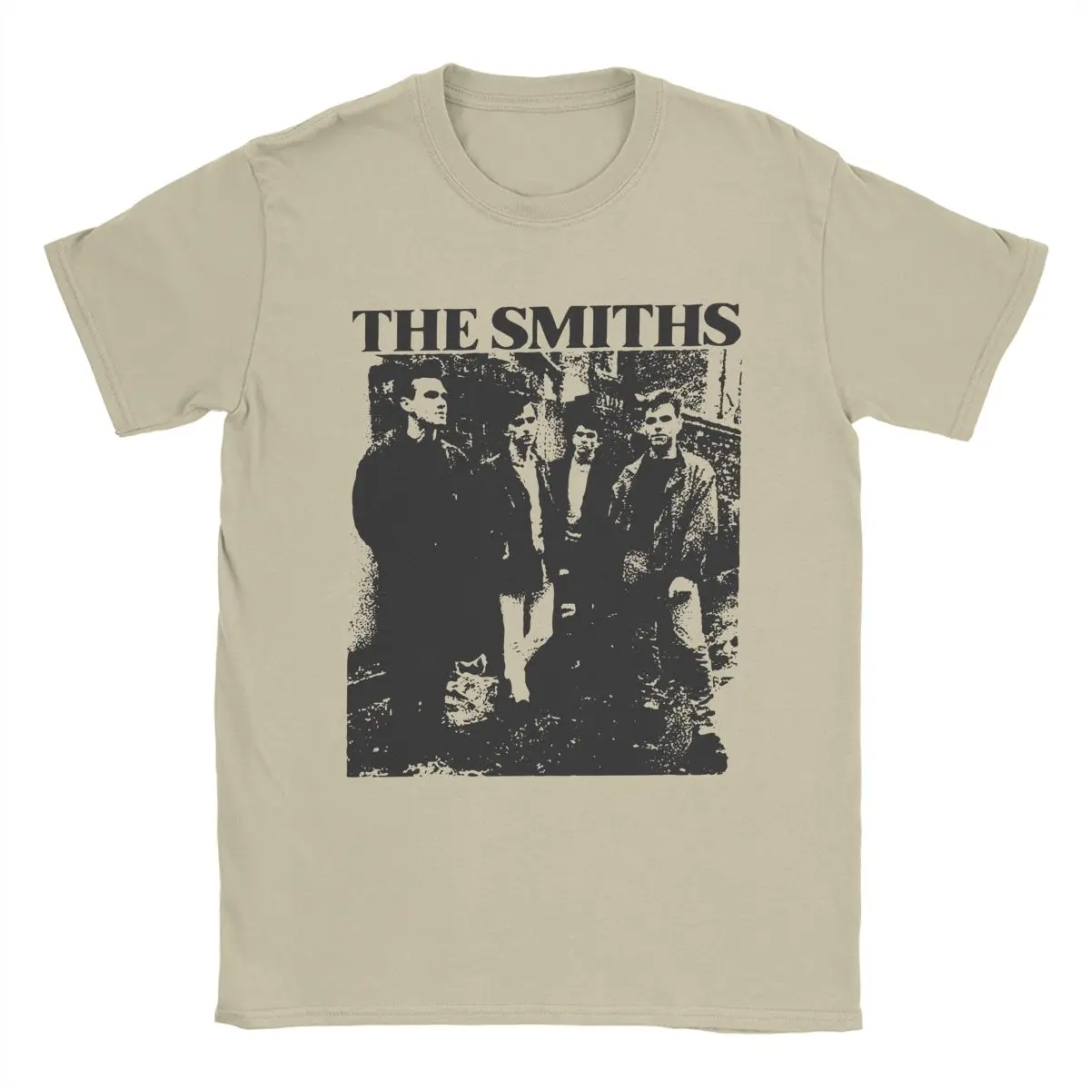 The Smiths Vintage Pencil Drawing Style T-Shirt for Men Music Casual Pure Cotton Tee Shirt O Sleeve T Shirt Printing Clothing