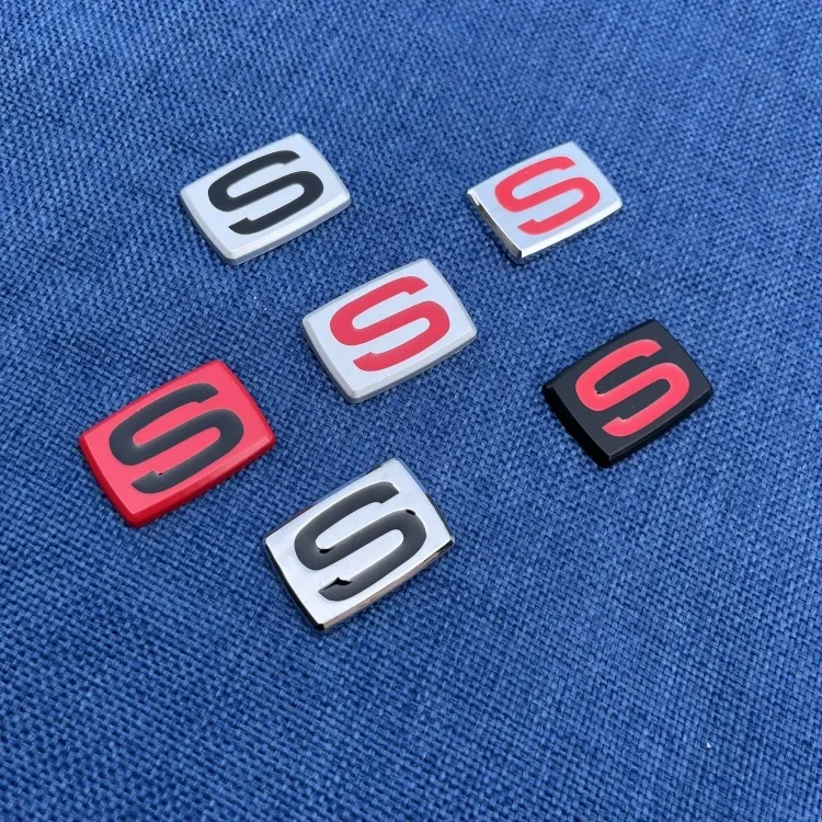 Universal S Badge Car Body Emblem Rear Trunk Sticker for Mercedes Benz Honda Jaguar KIA Lexus Skoda Chevrolet
