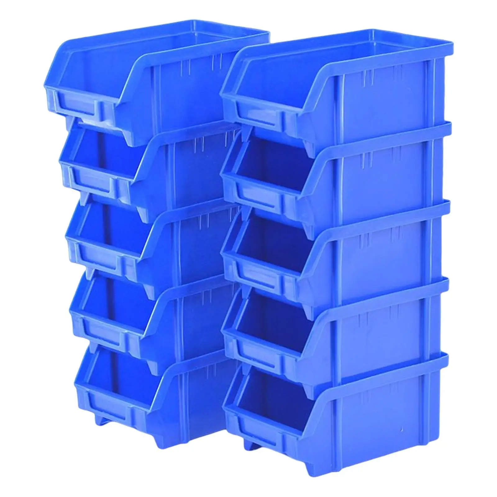 10Pcs Heavy Duty Package Storage Boxes Containers Plastic for Workshop