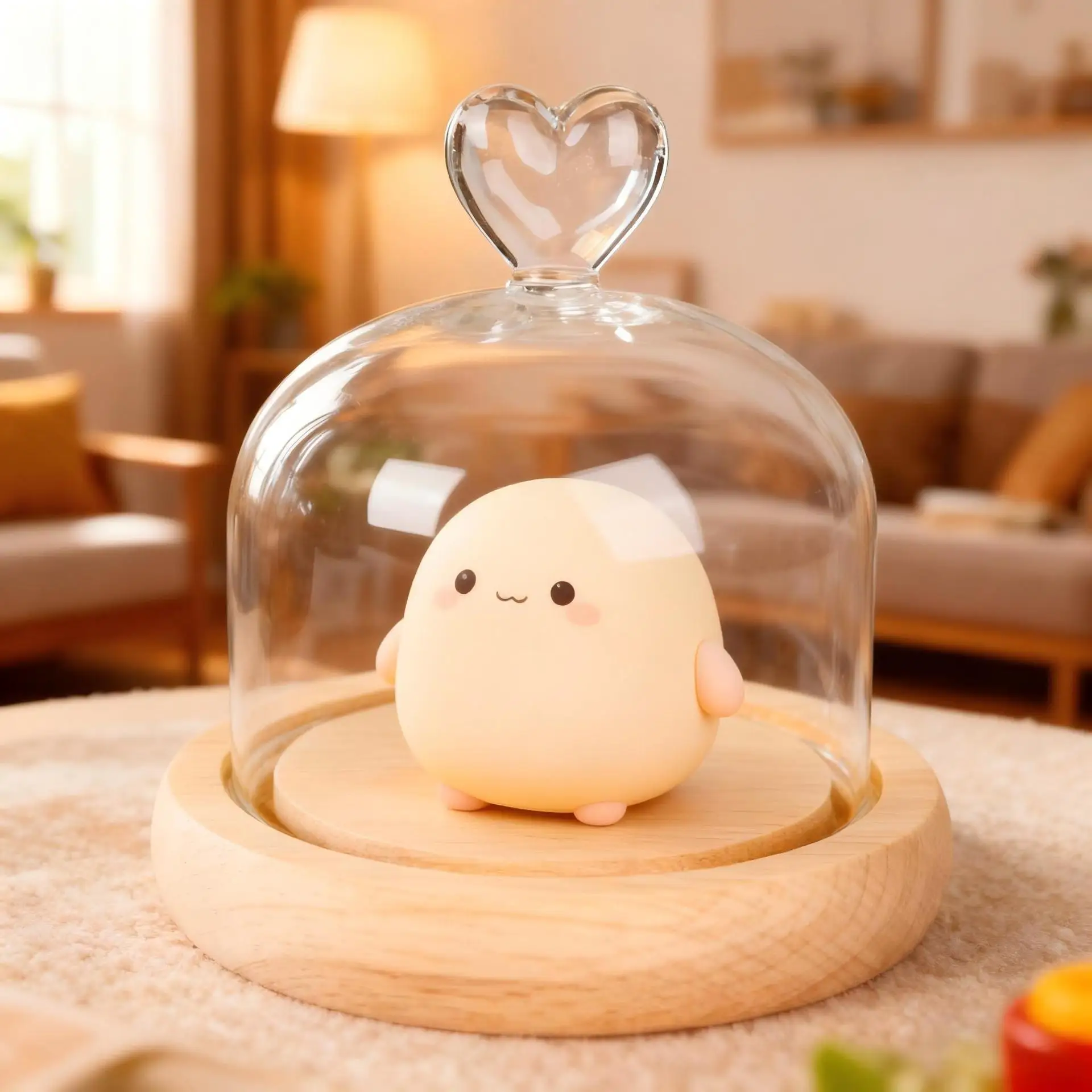 Diameter=15cm Height=15cm 17cm 18cm 15*15cm 15*17cm 15*18cm Heart Top Glass Dome Home Decoration Creative DIY Friend Gift Cover