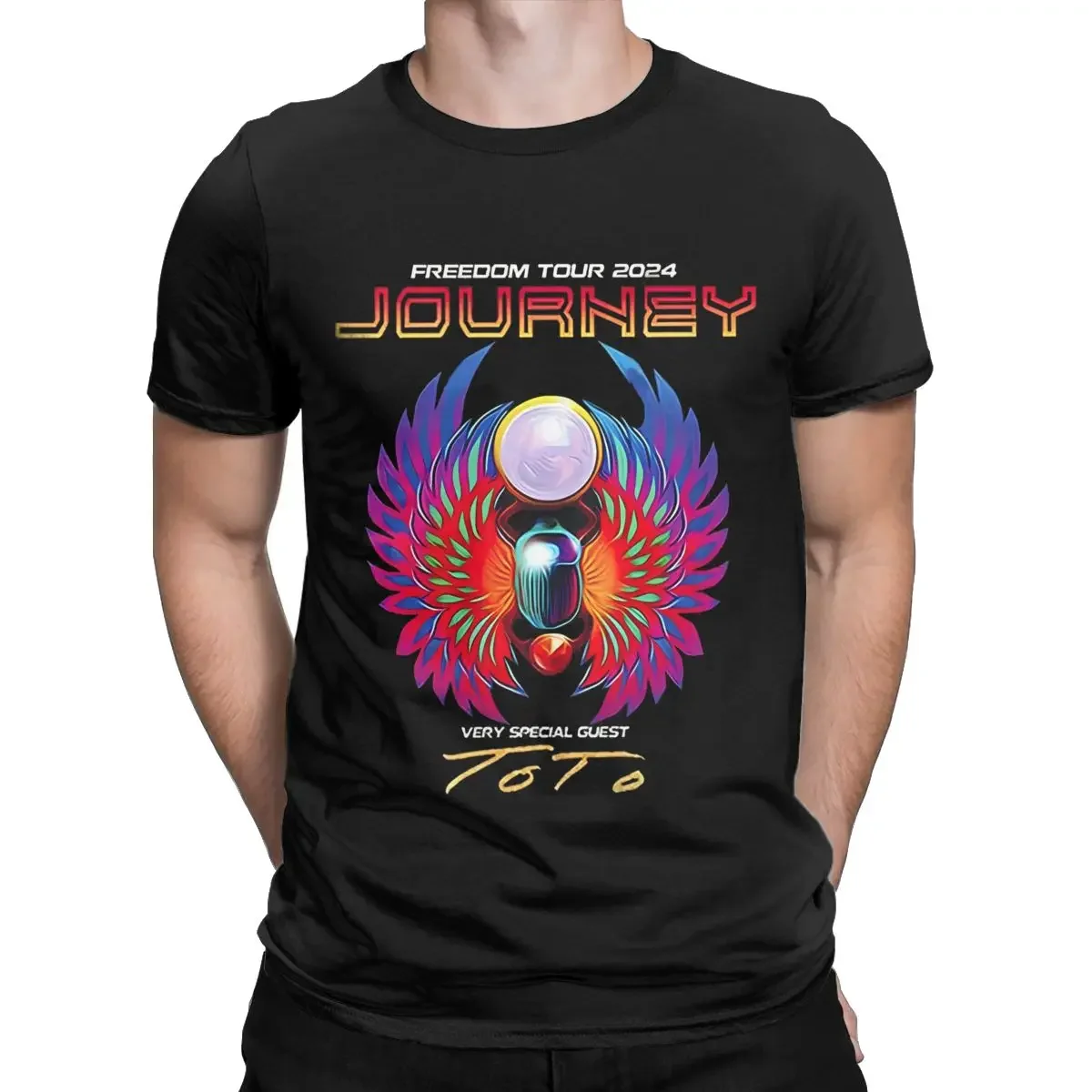 Men Women Journey Freedom Music Tour 2024 50th Anniversary With Toto T Shirt Apparel Novelty T Shirts Tee Clothing Original