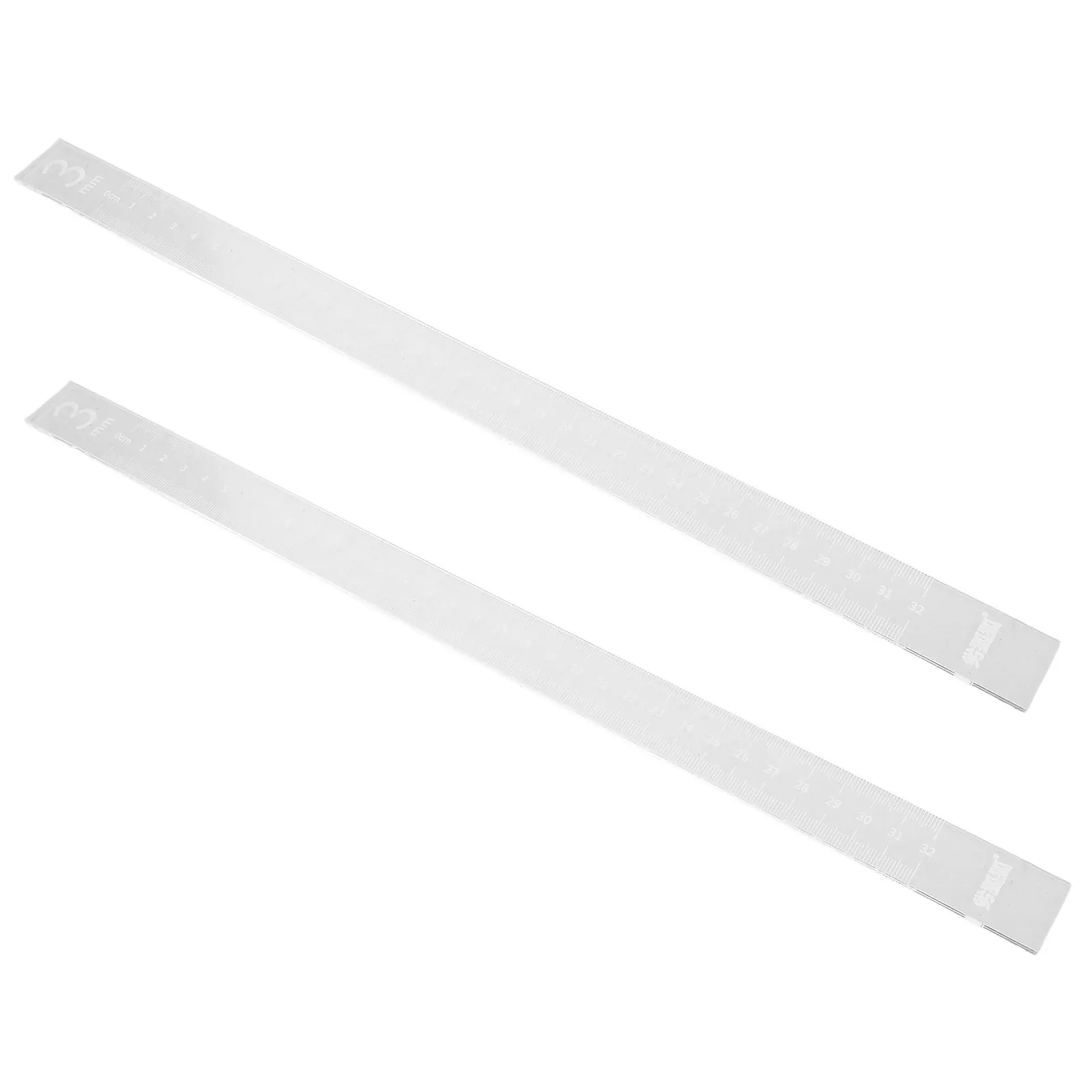 Acrylic Dough Thickness Guides 2Pcs Rolling Ruler Set for Cookies Cakes Pizza Fondant and Pastry Baking